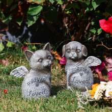 Cat Garden Statue Resin Pet Memorial Stone 1 pc