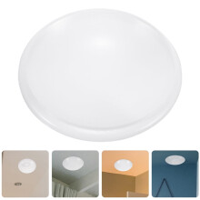 Witte plastic plafondlampkap, rond, met clipbevestiging, 1 stuk