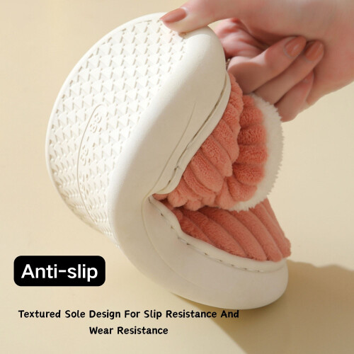 Skyformede plysjsko med memory foam-såle 2