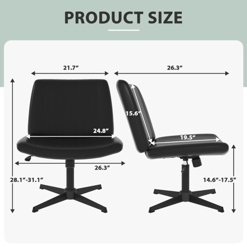Chaise de coiffeuse avec dossier, design noir à pieds croisés 1