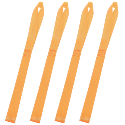 Worgeous fastgørelsesstropper orange polyester 4 stk. 19x1 tommer 2