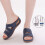 Sandali con zeppa floreale da donna con supporto plantare, taglia 7 7