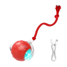 Interactive chirping lighted cat ball toy 1 pack