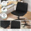 Chaise de coiffeuse avec dossier, design noir à pieds croisés 4