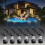 Solar LED Pool Fence Lights Black 6 pcs 1