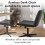 Chaise de coiffeuse avec dossier, design noir à pieds croisés 5