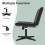 Chaise de coiffeuse avec dossier, design noir à pieds croisés 6