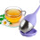 Silikon-Tee-Ei-Set, feinmaschig, Edelstahl, lila 4