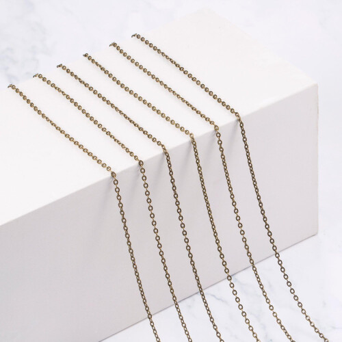 Colar de corrente de bronze com elos de cabo, 45 cm (18 polegadas), pacote com 24 unidades. 1
