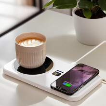 Koffiemokverwarmer met draadloos opladen, 3 temperatuurinstellingen