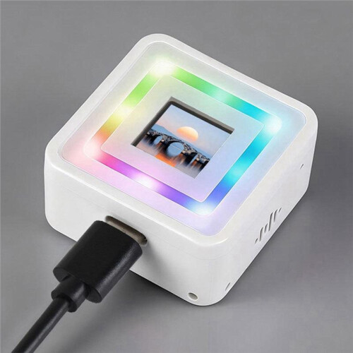 Placa de Desenvolvimento RP2350 com Tela LCD de 0,85 Polegadas, Iluminação Ambiente RGB e Recursos de Reprodução/Captura de Áudio.