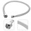 Flätad toalettslang i rostfritt stål, 3/8" till 1/2" 2