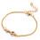 Set di braccialetti con strass in lega dorata, 4 pezzi 8