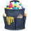 Portable cleaning caddy blue 17L with handle 1