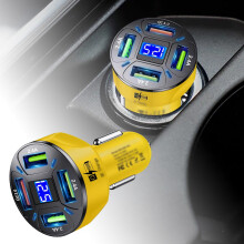 Caricabatterie da auto digitale da 36 W con voltmetro a LED