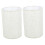 Ensemble de 2 abat-jour cylindriques vintage en lin beige 5