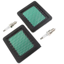 2pcs Lawn Mower Air Filters with 2 Spark Plugs Fit for Gc160 Gcv160 Gc190 Gcv190 Gx100 Gc135 Gcv135 Small Engine