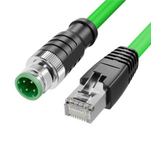 Cable M12 A RJ45 para Ethercat/Profinet IIoT 4Pin A RJ45 IP67 A Prueba de Agua STP Apantallado de RJ45 1M