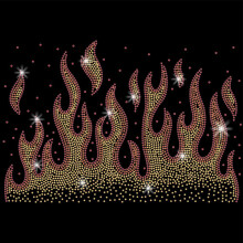 Calcomanía termoadhesiva con diseño de llama, lavable, 1 pieza.