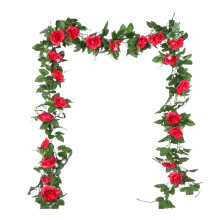Guirlande de roses artificielles de 230 cm (90,55 pouces), 10 tĂŞtes, 6 couleurs