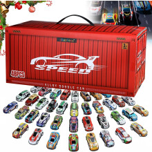 48 mini-auto's met terugtrekmechanisme en ingebouwde garage, gegoten metalen voertuigen in bulk, ideaal als feestcadeautjes en verjaardagsdecoratie