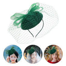 FUCINIBER DE MARIÉE OULII orné de strass et d'un nœud en maille verte