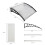 Markise Moderne Polycarbonat Afdækning 40x30 Tomme Sort 8