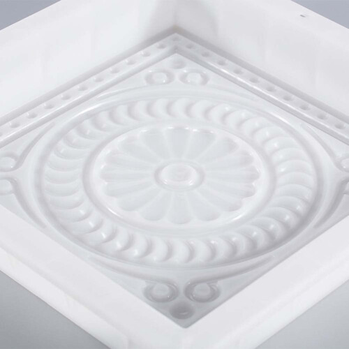 Reusable plastic cement mold square 12x12 inch 2