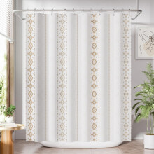 Dusjforheng med vårblå blomstermotiv, 60 x 72 tommer, vaskbart