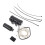 Luz LED recargable para radios de bicicleta, ABS negro 4