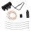 Luz LED recargable para radios de bicicleta, ABS negro 5