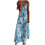 Γυναικείο Μάξι Φόρεμα Vintage Floral Στάμπα σε Γραμμή Α με Αέρινο Στυλ 1
