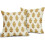 Fodere per cuscini floreali giallo senape, set da 2 (20x20 cm) 2