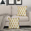 Fodere per cuscini floreali giallo senape, set da 2 (20x20 cm) 3
