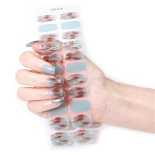 Pegatinas de uñas de gel navideñas de cobertura total (24 unidades)
