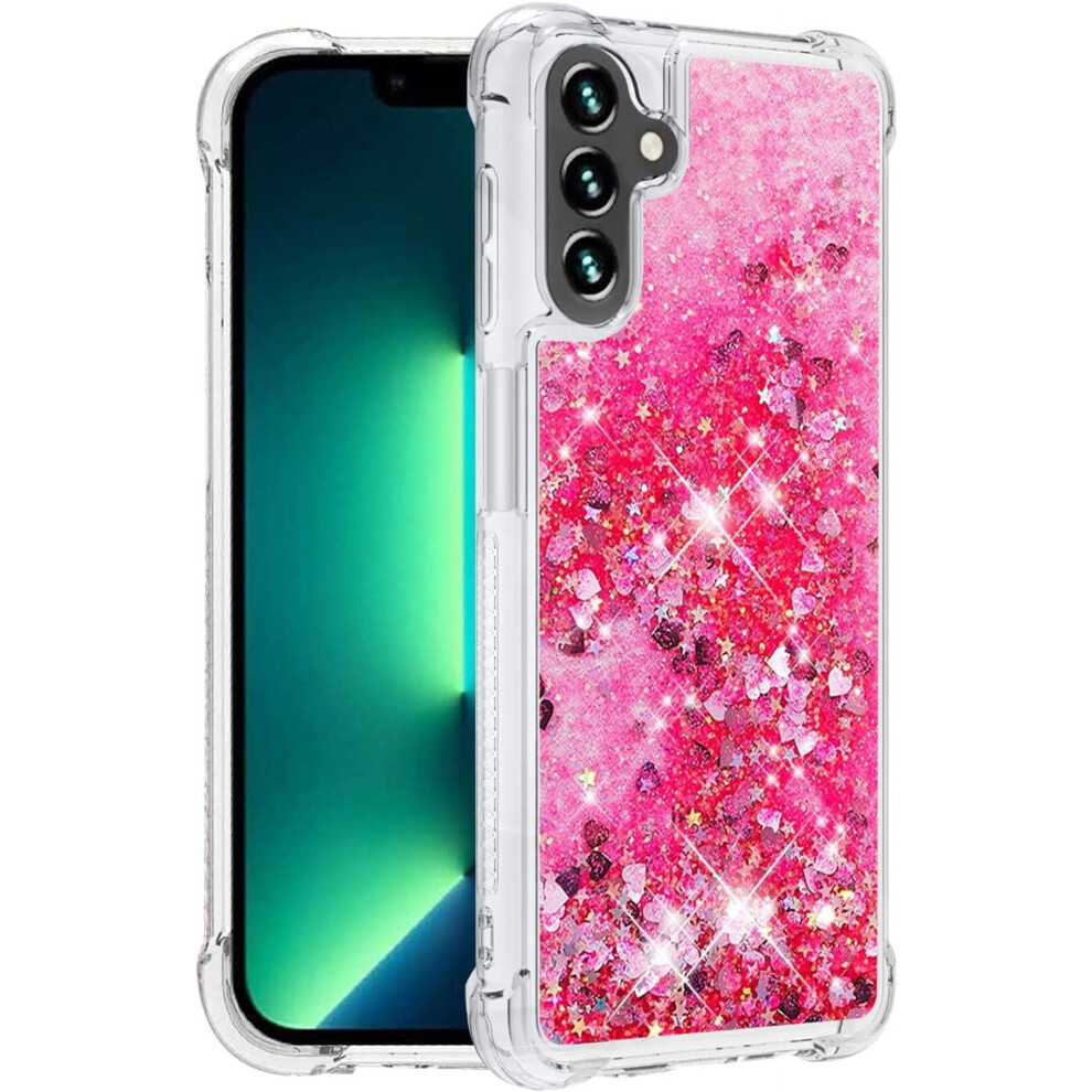 Glitter Clear Silicone Case For Samsung A15 5G Pink 913466105984