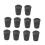 Trekking Pole Cover Stopper Black 10 pcs 4