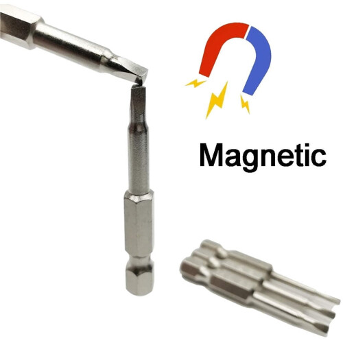Triangulära skruvbits i legeringsstål, magnetiska, halkfria, 6 storlekar 1