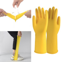 Gule oppvaskhansker i gummi, ekstra store 11 tommer