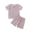 Paarse peuterromper met korte mouwen set80 2