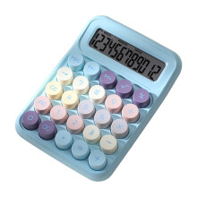 Standard-Taschenrechner, 12-stelliges LCD-Display, blau, Taschenformat