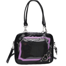 Kabelka Y2K Ita crossbody s okienkom, hviezdou a srdcom