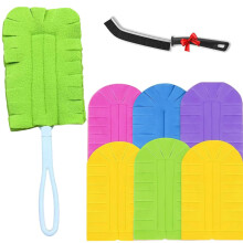 Recharges pour dépoussiéreur électrostatique, tampons en microfibre, 1 manche, vert