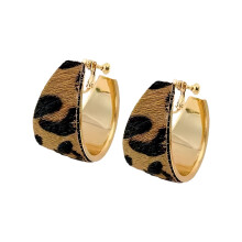 Geometric Pattern Circular Earrings Artistic Geometric Ear Accessories Versatile Women Accessory with Copper Base