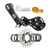 Bike Single Speed Converter Aluminum Alloy 22T Black