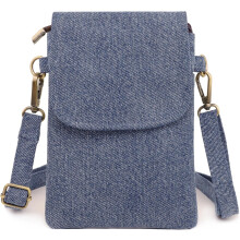 Dámska vyšívaná plátenná crossbody kabelka, 1 kus