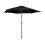 (Black) Groundlevel Garden Parasol Umbrella Sunshade Polyester Canopy Iron Frame With Crank Handle 1