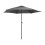 (Grey) Groundlevel Garden Parasol Umbrella Sunshade Polyester Canopy Iron Frame With Crank Handle 1