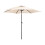 (Cream) Groundlevel Garden Parasol Umbrella Sunshade Polyester Canopy Iron Frame With Crank Handle 1