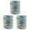 Cinta de rafia multicolor de textura suave, 3 piezas 4